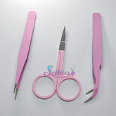 Tweezers and Scissor Set for Craft- Pink